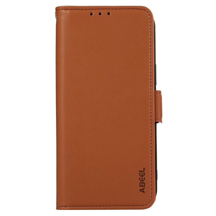 ABEEL For Motorola Moto G35 5G Case Leather Phone Cover with RFID Blocking Wallet - Brown