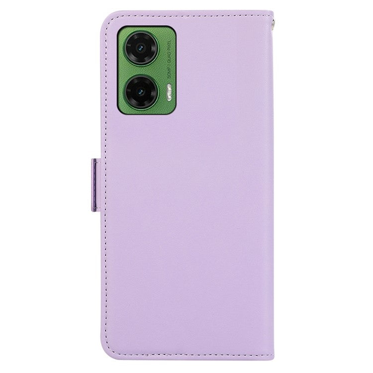 ABEEL For Motorola Moto G35 5G Case Leather Phone Cover with RFID Blocking Wallet - Purple