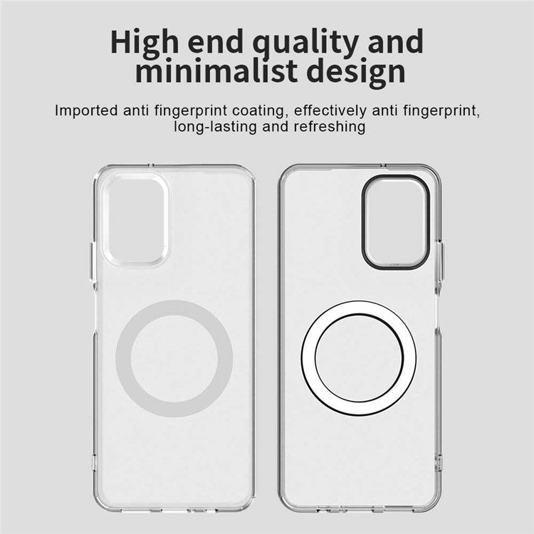 Candy Series For Motorola Moto G35 5G Case Compatible with MagSafe PC+TPU+PET Anti-Drop Phone Cover - White