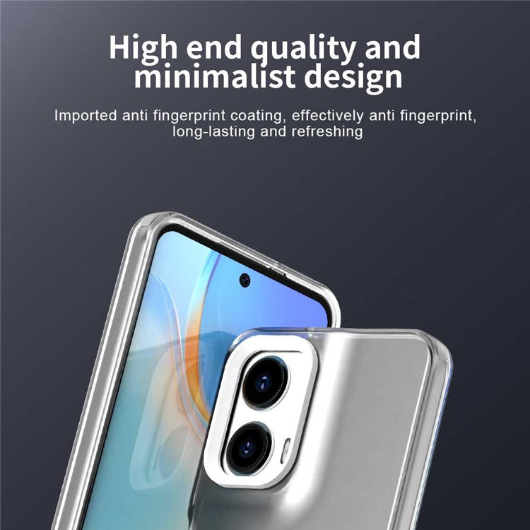 Candy Series For Motorola Moto G35 5G Case Compatible with MagSafe PC+TPU+PET Anti-Drop Phone Cover - White