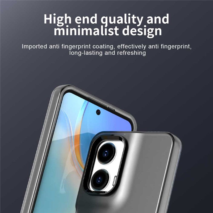 Candy Series For Motorola Moto G35 5G Case Compatible with MagSafe PC+TPU+PET Anti-Drop Phone Cover - Black