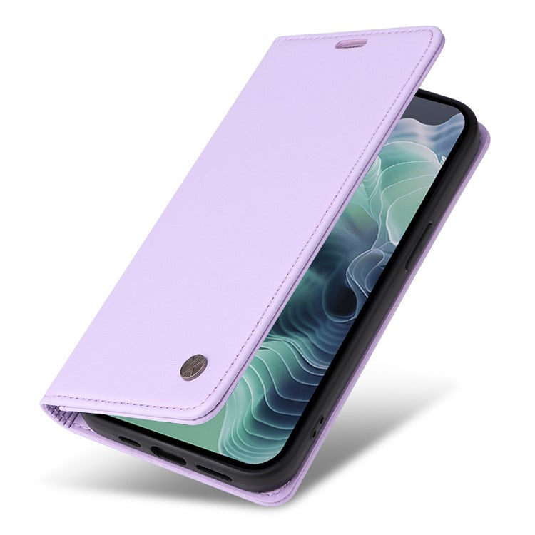 YIKATU YK-001 For Motorola Moto G35 5G Case Stand Leather Phone Cover Strong Magnetic Closure - Light Purple