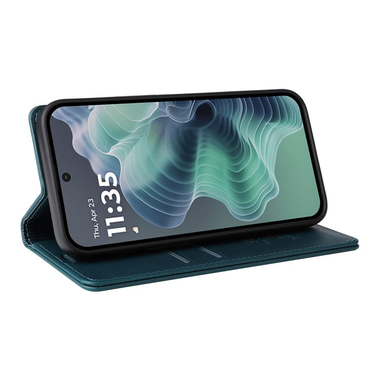 YIKATU YK-001 For Motorola Moto G35 5G Case Stand Leather Phone Cover Strong Magnetic Closure - Green