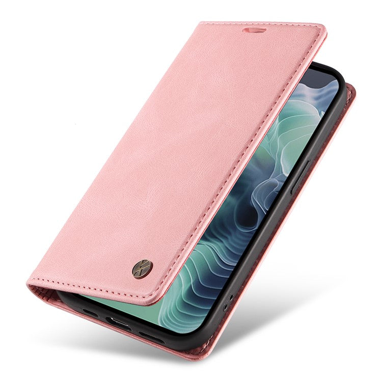 YIKATU YK-004 For Motorola Moto G35 5G Case Leather Skin-Touch Phone Cover Magnetic Auto-Absorbed - Pink