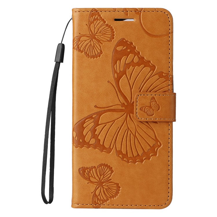 For Motorola Moto G35 5G Case Butterfly Leather Phone Cover - Yellow