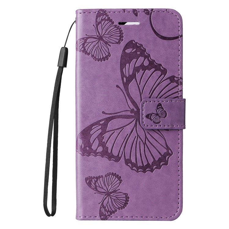 For Motorola Moto G35 5G Case Butterfly Leather Phone Cover - Light Purple