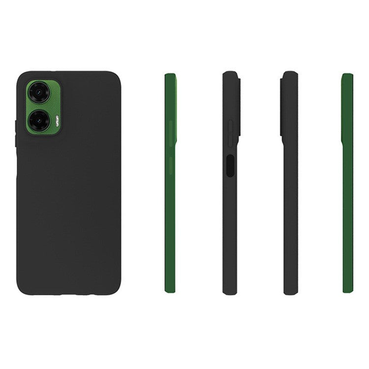 WANLONFENG MS Series for Motorola Moto G35 5G TPU Case Matte Cover with Screen Film (Big Lens Hole)