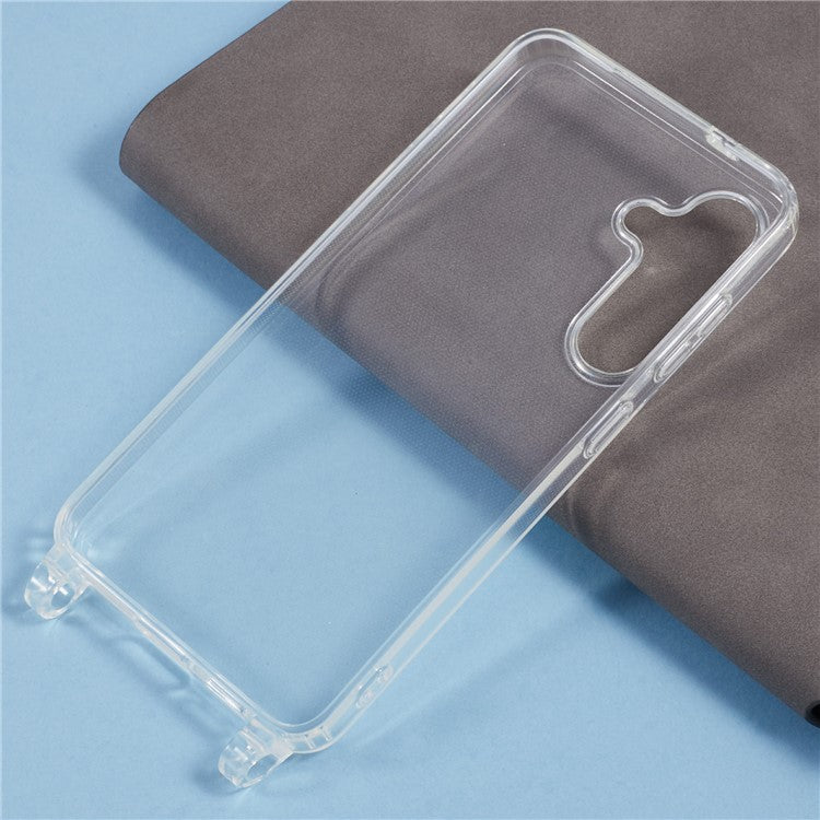 For Samsung Galaxy A25 5G (Global) (161.0 x 76.5 x 8.3mm) Case TPU 1.8mm Clear Phone Cover with Lanyard Holes
