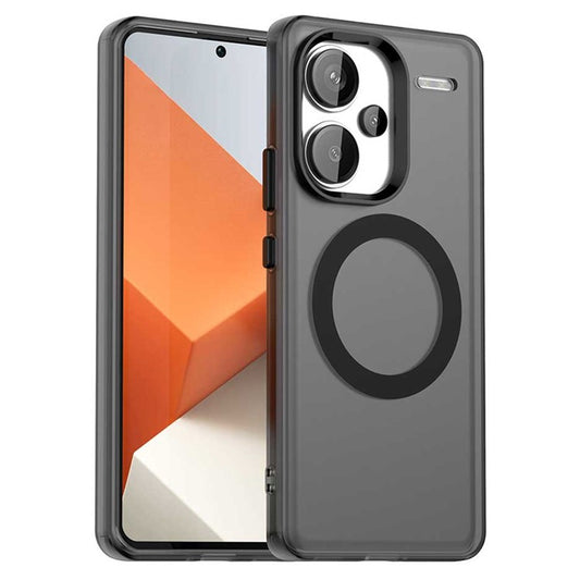 For Xiaomi Redmi Note 13 Pro+ 5G Case Compatible with MagSafe PC+TPU+PET Anti-Drop Phone Cover - Black