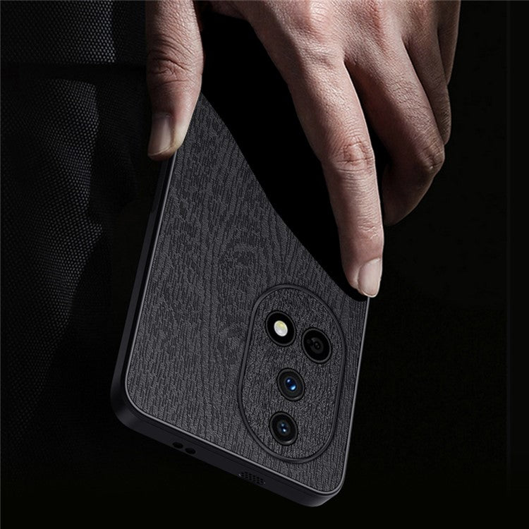 For Huawei nova 13 Case Wood Texture PU Leather Coated PC+TPU Phone Cover - Green