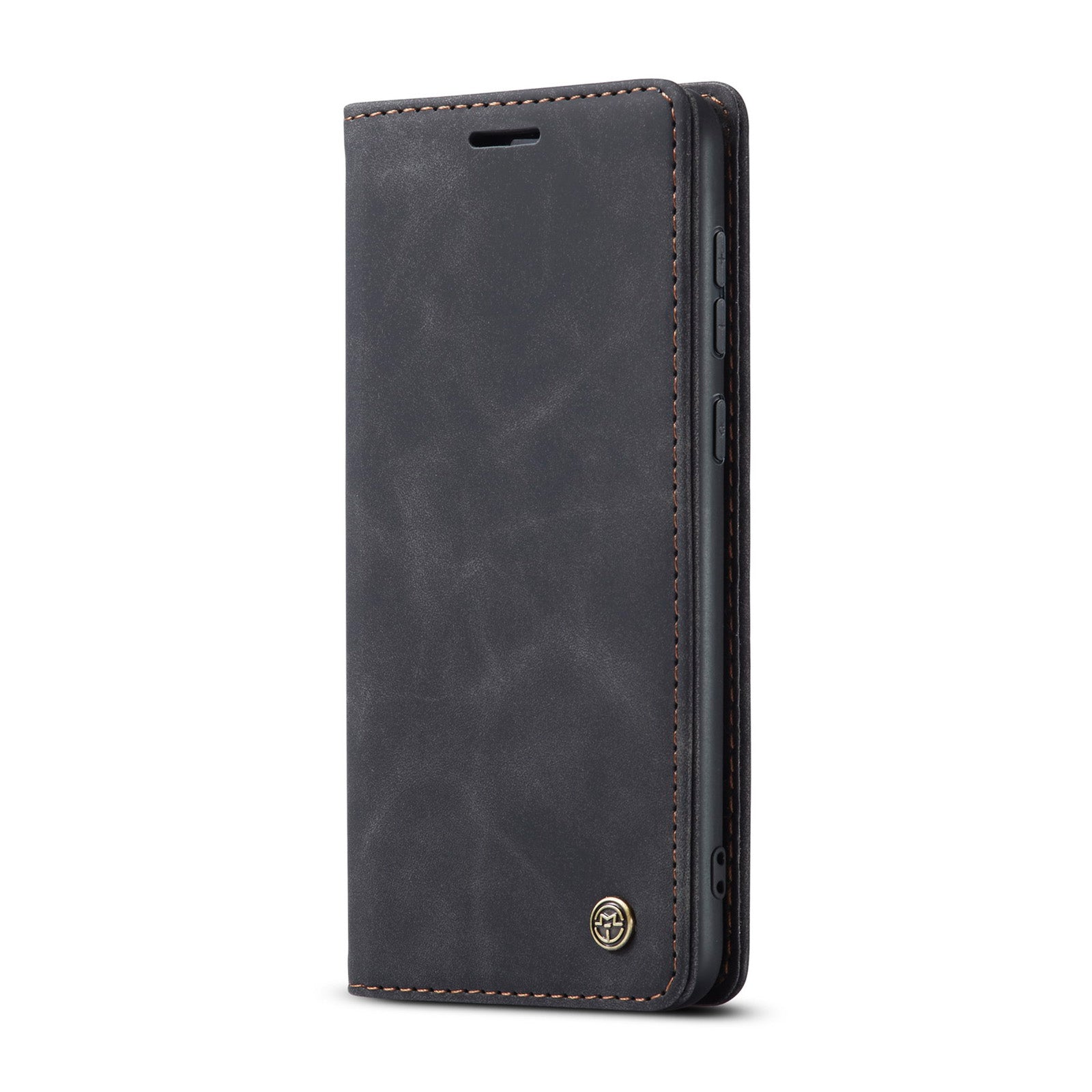 For Huawei Mate 60 Case CASEME 013 Series Card Holder Stand Leather Phone Cover - Black