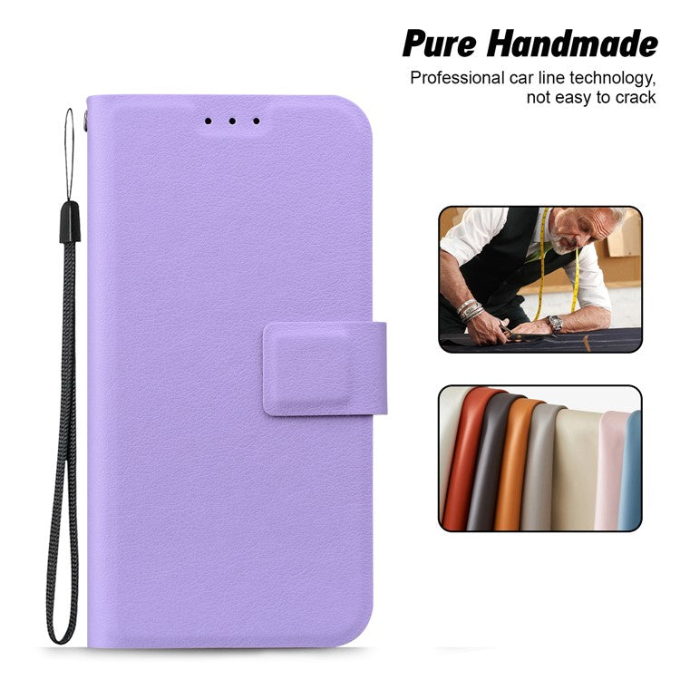 For Motorola Moto G35 5G Case Ultra-Thin PU Leather + TPU Phone Cover with Card Slot - Purple