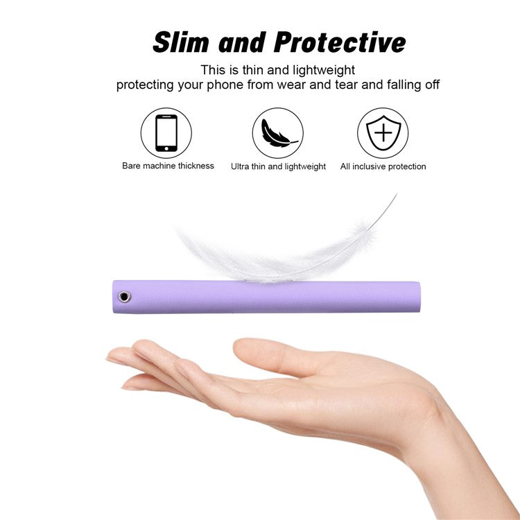For Motorola Moto G35 5G Case Ultra-Thin PU Leather + TPU Phone Cover with Card Slot - Purple