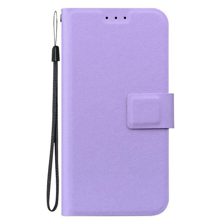 For Motorola Moto G35 5G Case Ultra-Thin PU Leather + TPU Phone Cover with Card Slot - Purple