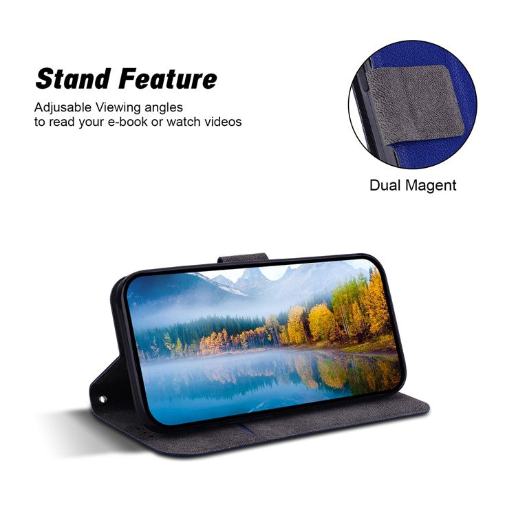 For Motorola Moto G35 5G Case Ultra-Thin PU Leather + TPU Phone Cover with Card Slot - Blue