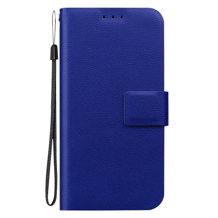 For Motorola Moto G35 5G Case Ultra-Thin PU Leather + TPU Phone Cover with Card Slot - Blue