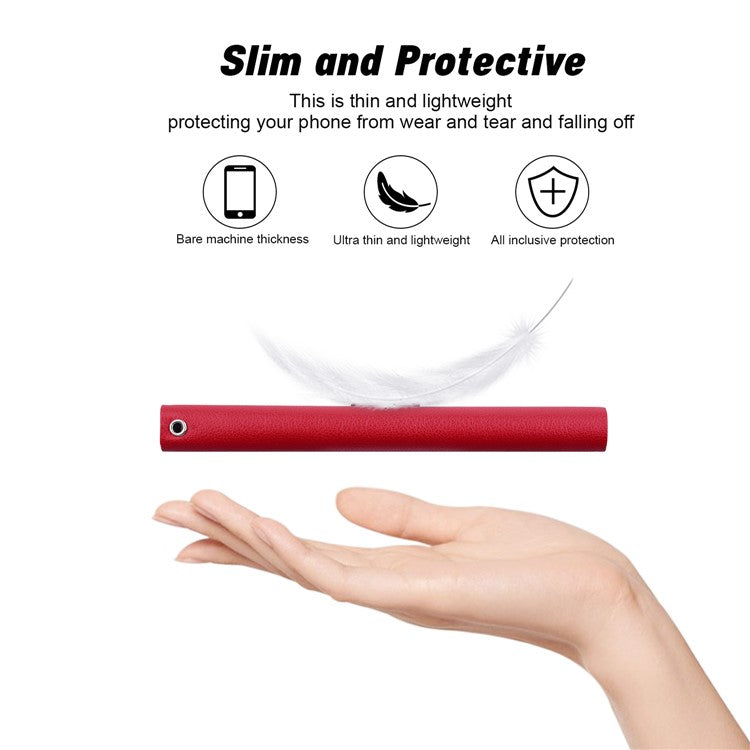 For Motorola Moto G35 5G Case Ultra-Thin PU Leather + TPU Phone Cover with Card Slot - Red