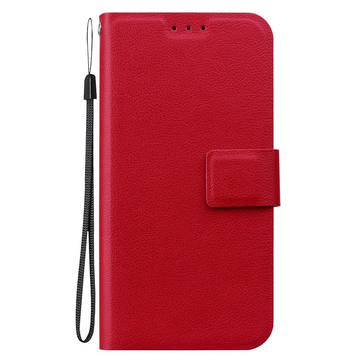 For Motorola Moto G35 5G Case Ultra-Thin PU Leather + TPU Phone Cover with Card Slot - Red