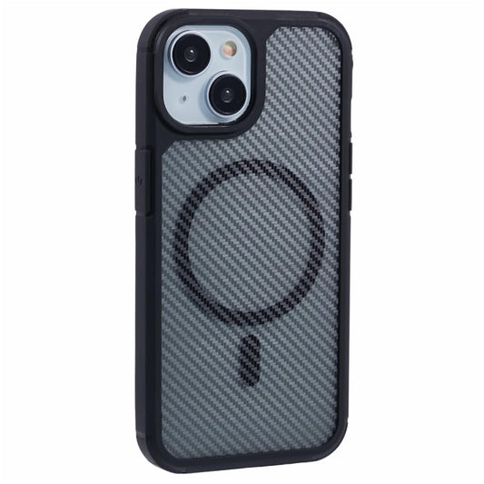 For iPhone 14 Case Compatible with MagSafe Carbon Fiber TPU+PC Anti-Drop Phone Cover