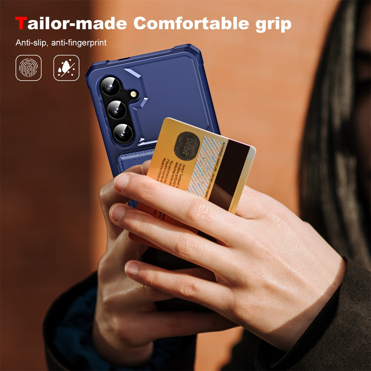 For Samsung Galaxy A35 5G ENKAY Hat-Prince Wallet Card Slot Kickstand PU Leather +TPU Back Phone Cover with Camera Lens Film - Black
