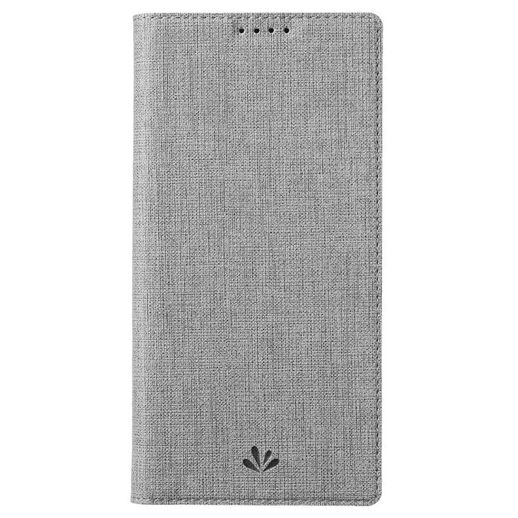 VILI DMX Series Drop-proof Phone Case for Motorola Edge (2022) 5G, PU Leather Magnetic Closure Flip Cover Stand with Card Holder - Grey