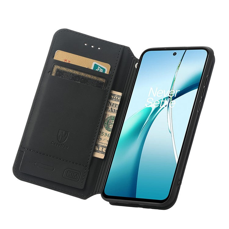 CASENEO RFID Blocking Case For Motorola Moto G55 5G Wallet Leather Cover Pattern Print - Iridescent Cloud