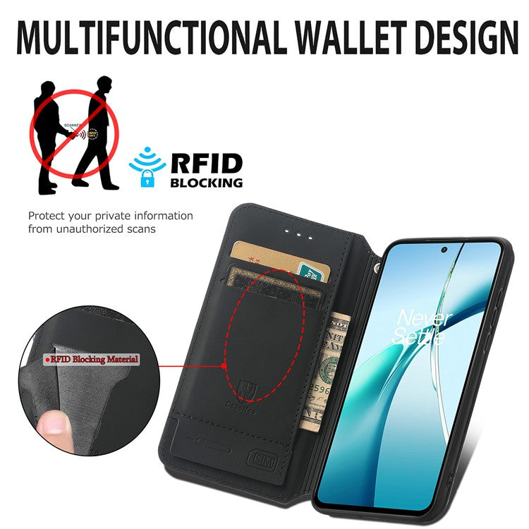 CASENEO RFID Blocking Case For Motorola Moto G55 5G Wallet Leather Cover Pattern Print - Iridescent Cloud
