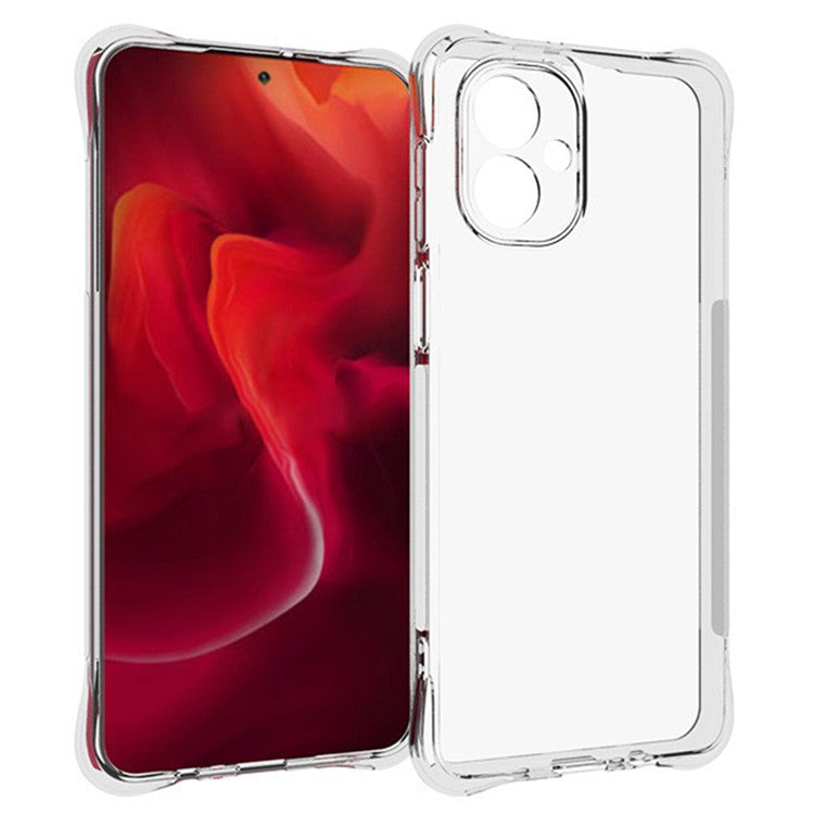 WANLONFENG WL Series for Motorola Moto G55 5G TPU Case 2.0mm Phone Cover with Tempered Glass Film