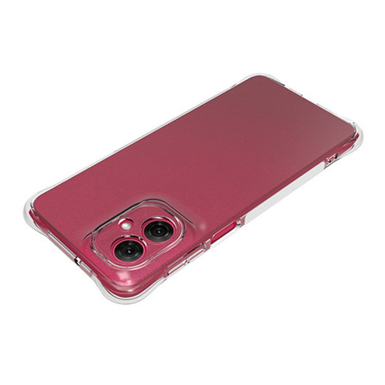 WANLONFENG WL Series for Motorola Moto G55 5G TPU Case 2.0mm Phone Cover with Tempered Glass Film