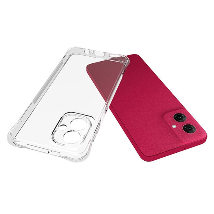 WANLONFENG WL Series for Motorola Moto G55 5G TPU Case 2.0mm Phone Cover with Tempered Glass Film