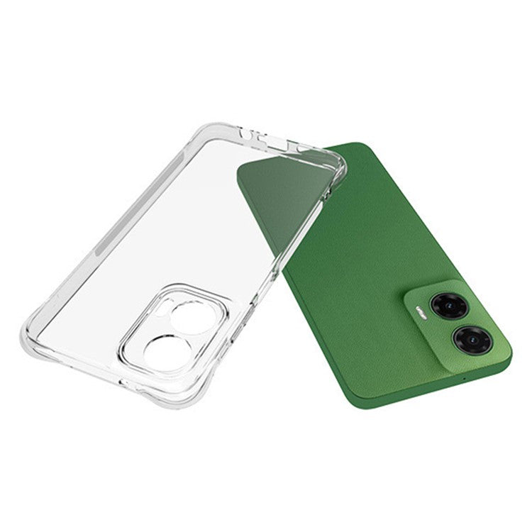 WANLONFENG WL Series for Motorola Moto G35 5G TPU Case 2.0mm Phone Cover with Tempered Glass Film