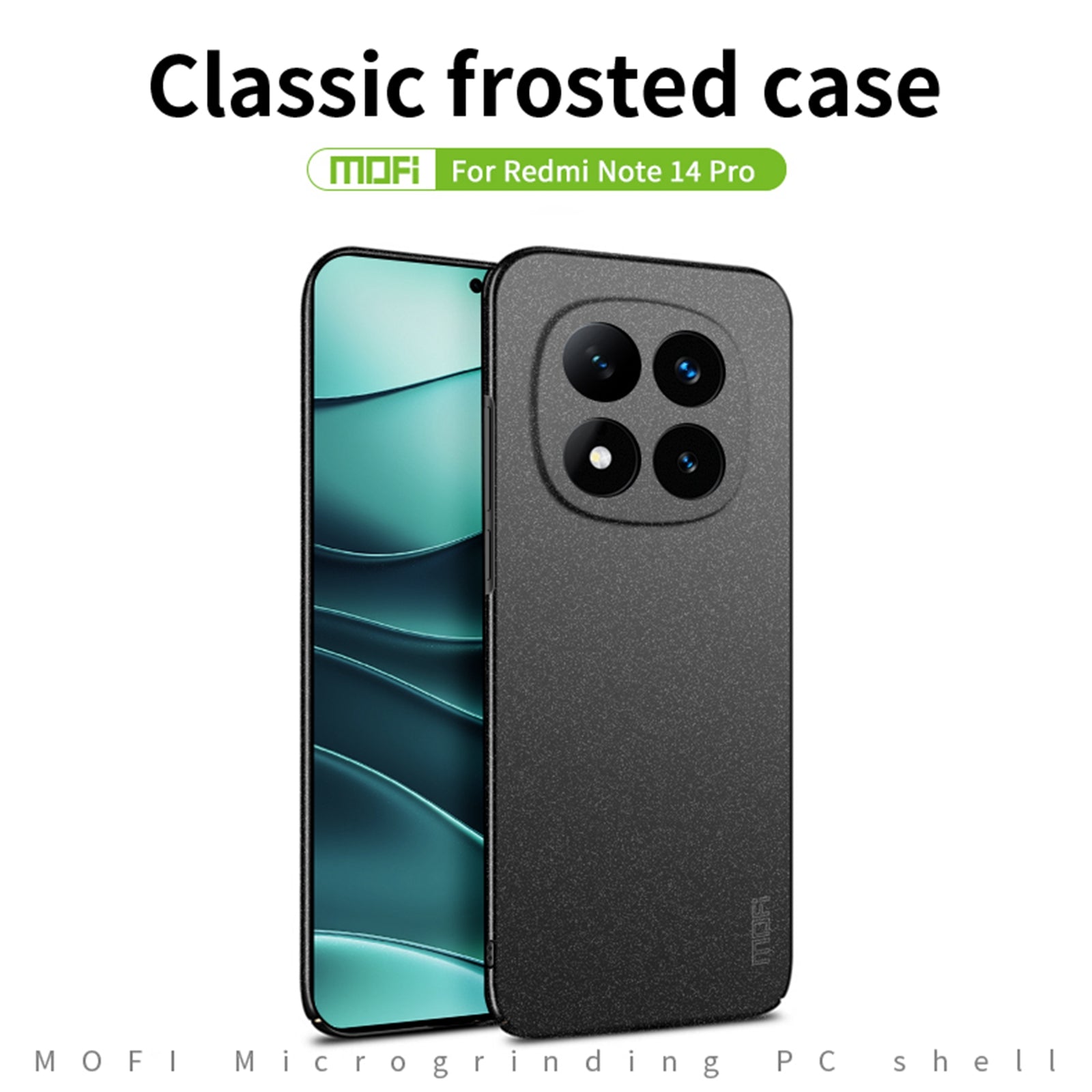 For Xiaomi Redmi Note 14 Pro 5G / Poco X7 5G MOFI Shield Matte Series Case PC Phone Cover Slim Fit - Blue