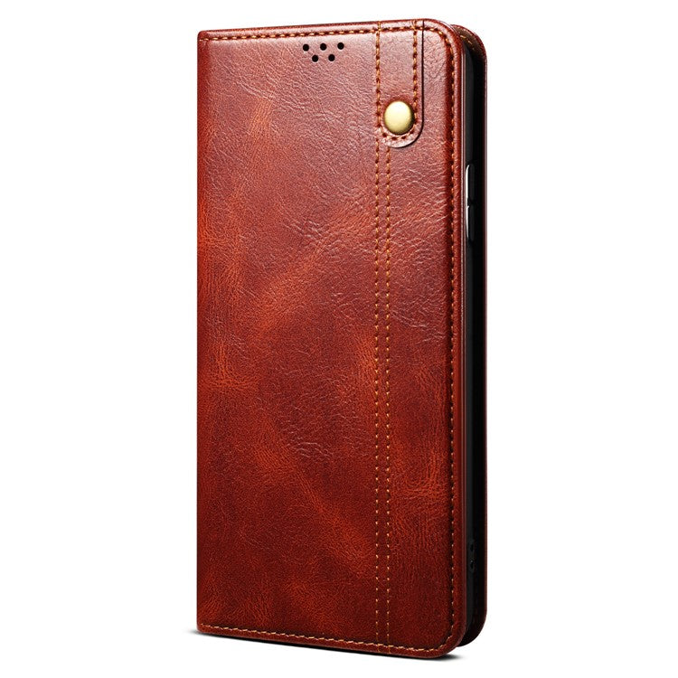 For Huawei nova 13 Pro 5G Case Crazy Horse Texture Waxy Leather Wallet Stand Phone Cover - Brown