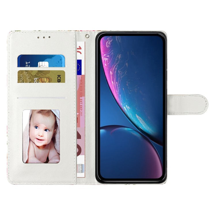 For Motorola Moto G35 5G Case PU Leather Wallet Phone Cover 3D Pattern Printing - Flowers