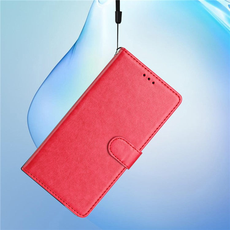 For Motorola Moto G35 5G Leather Case Wallet Stand Phone Cover with Handy Strap - Rose