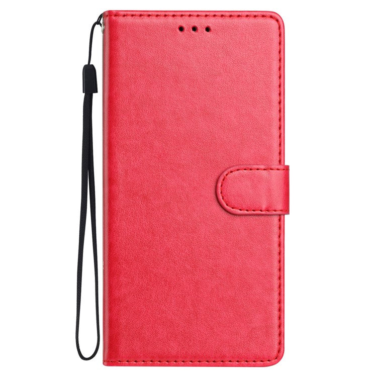 For Motorola Moto G35 5G Leather Case Wallet Stand Phone Cover with Handy Strap - Rose