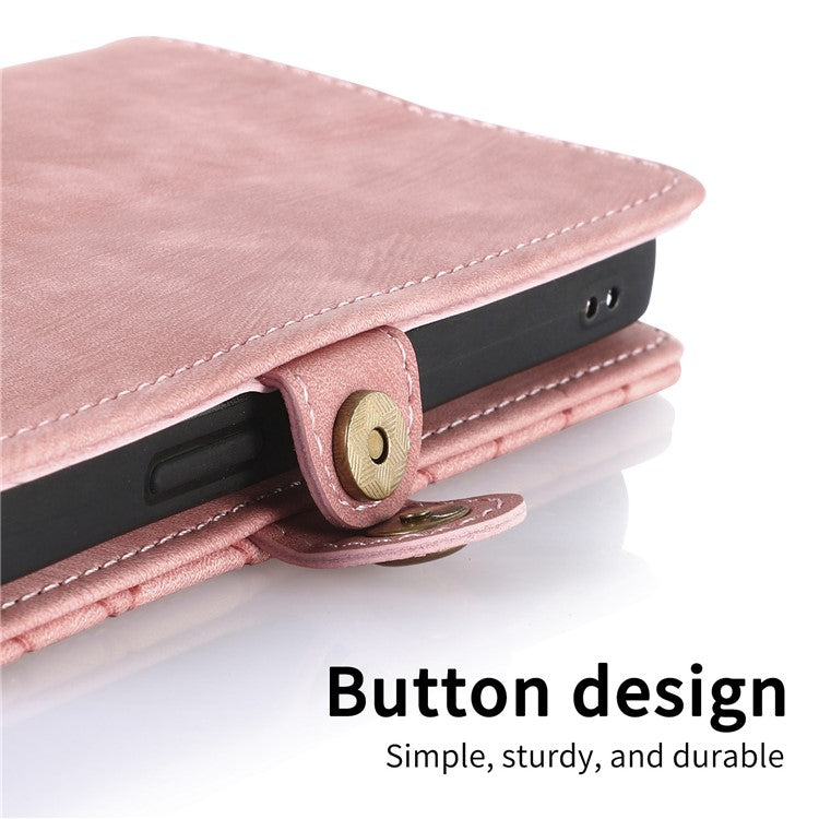For Motorola Moto G35 5G Case Zipper Wallet Geometry Lines Leather Phone Cover - Pink