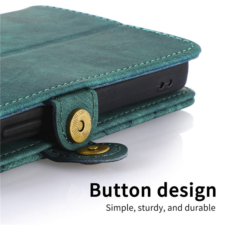 For Motorola Moto G35 5G Case Zipper Wallet Geometry Lines Leather Phone Cover - Green