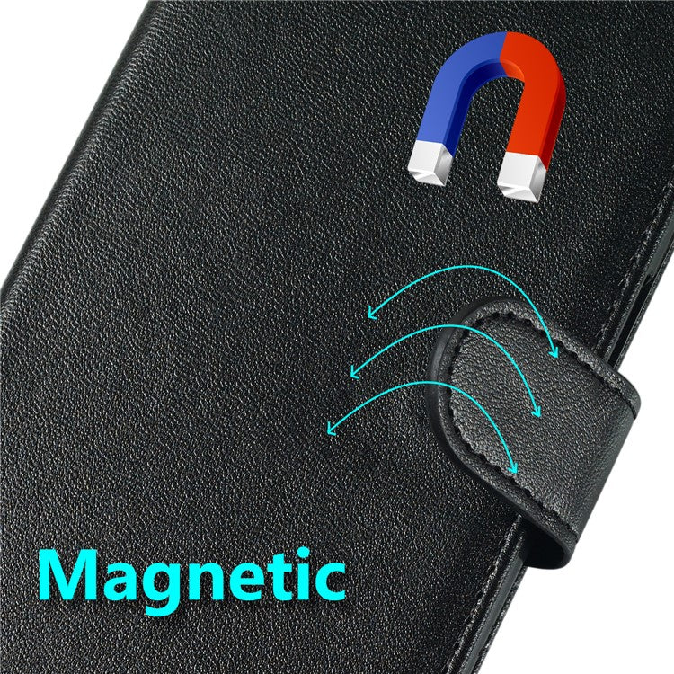For Motorola Moto G35 5G Case with Card Holder PU Leather Flip Wallet Phone Cover - Black