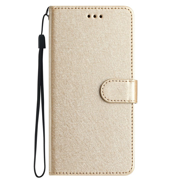 For Motorola Moto G35 5G Wallet Case Leather Folio Phone Cover Magnetic Clasp - Gold