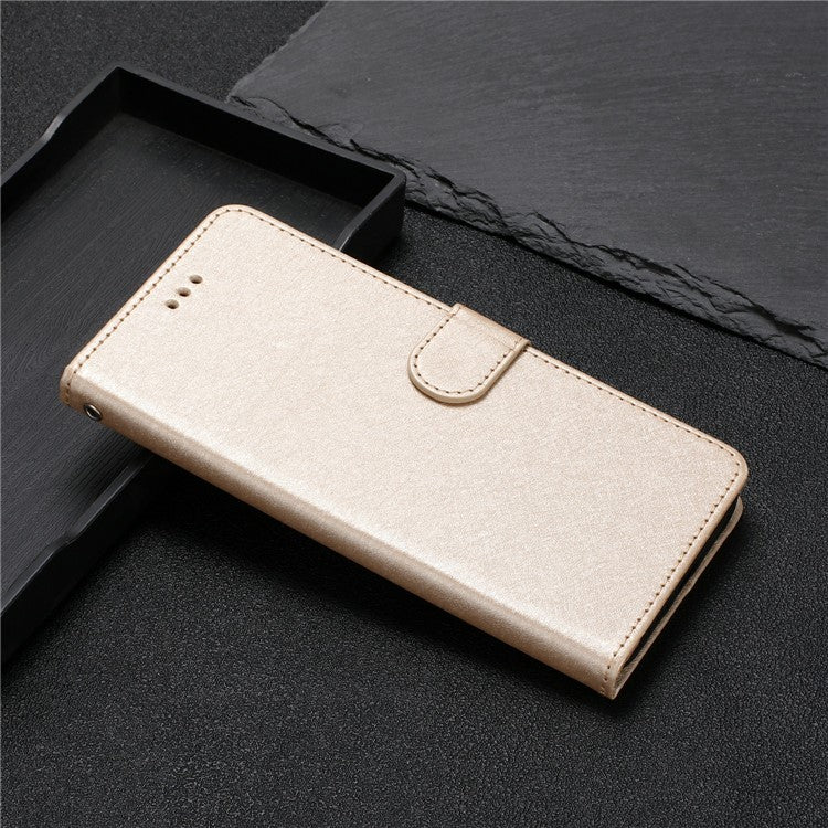 For Motorola Moto G35 5G Wallet Case Leather Folio Phone Cover Magnetic Clasp - Gold