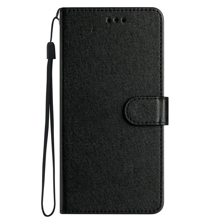 For Motorola Moto G35 5G Wallet Case Leather Folio Phone Cover Magnetic Clasp - Black