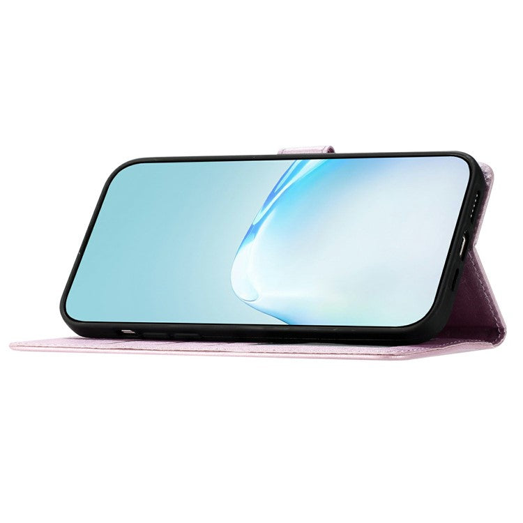 For Motorola Moto G35 5G Wallet Case Leather Folio Phone Cover Magnetic Clasp - Light Purple
