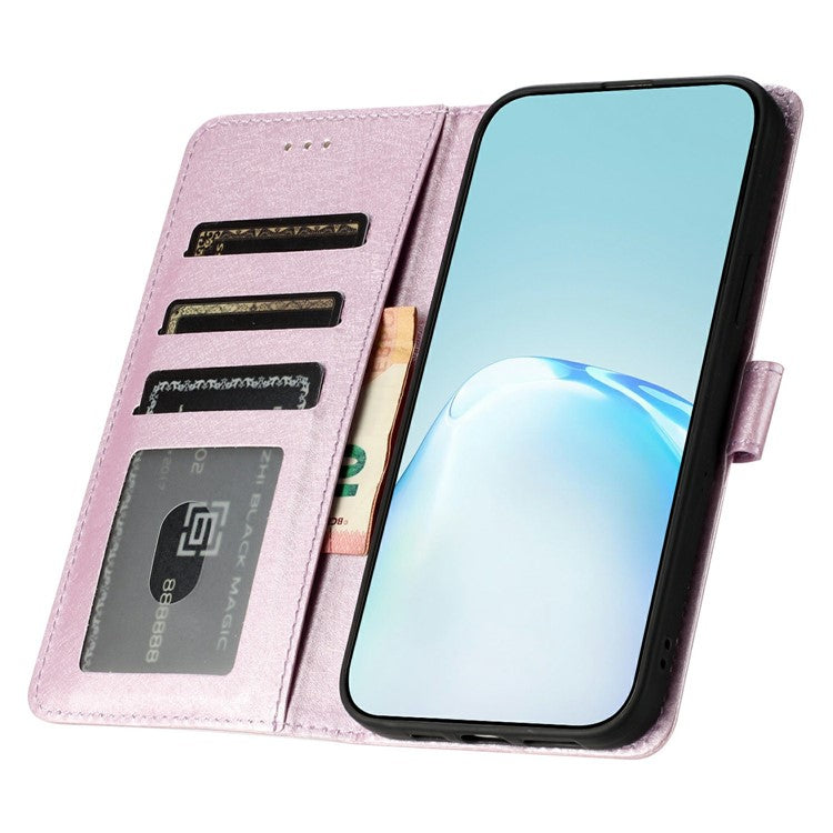 For Motorola Moto G35 5G Wallet Case Leather Folio Phone Cover Magnetic Clasp - Light Purple