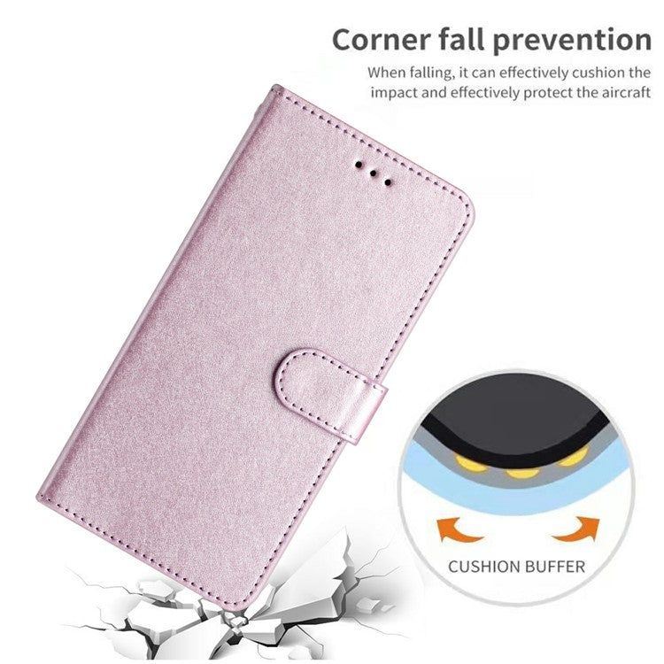 For Motorola Moto G35 5G Wallet Case Leather Folio Phone Cover Magnetic Clasp - Light Purple