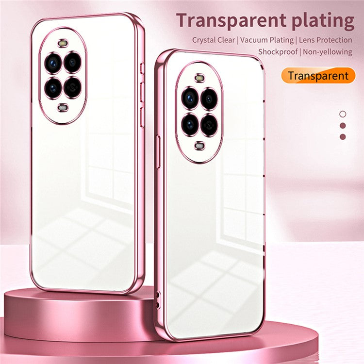For Huawei nova 13 Pro 5G Case Electroplating Frame Soft TPU Phone Cover - Transparent