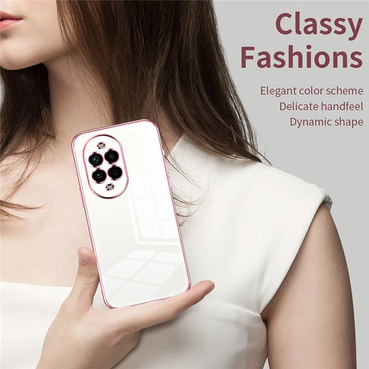 For Huawei nova 13 Pro 5G Case Electroplating Frame Soft TPU Phone Cover - Transparent