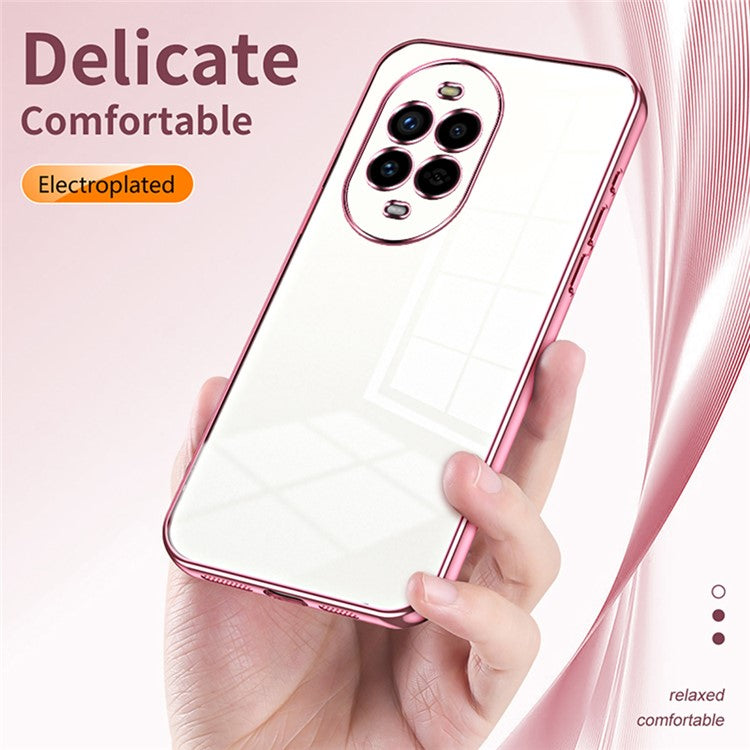For Huawei nova 13 Pro 5G Case Electroplating Frame Soft TPU Phone Cover - Transparent