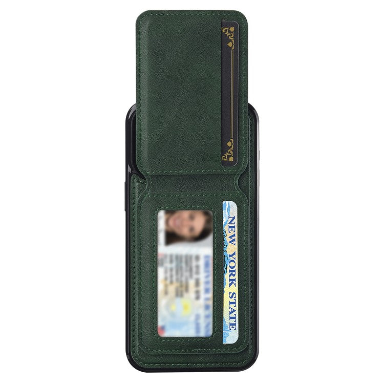 LC.IMEEKE L3 For iPhone 14 Pro Magnetic Case Detachable Card Holder Leather+TPU Mobile Cover - Green