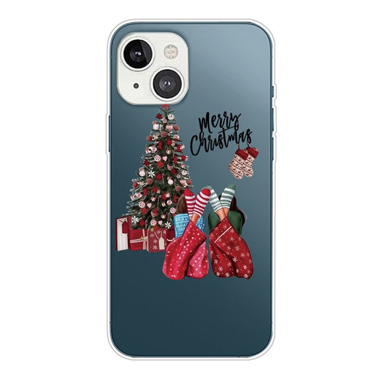 Shockproof Phone Cover for iPhone 14 Plus, Christmas Pattern Printing Soft TPU Anti-drop Case - Christmas Pajamas